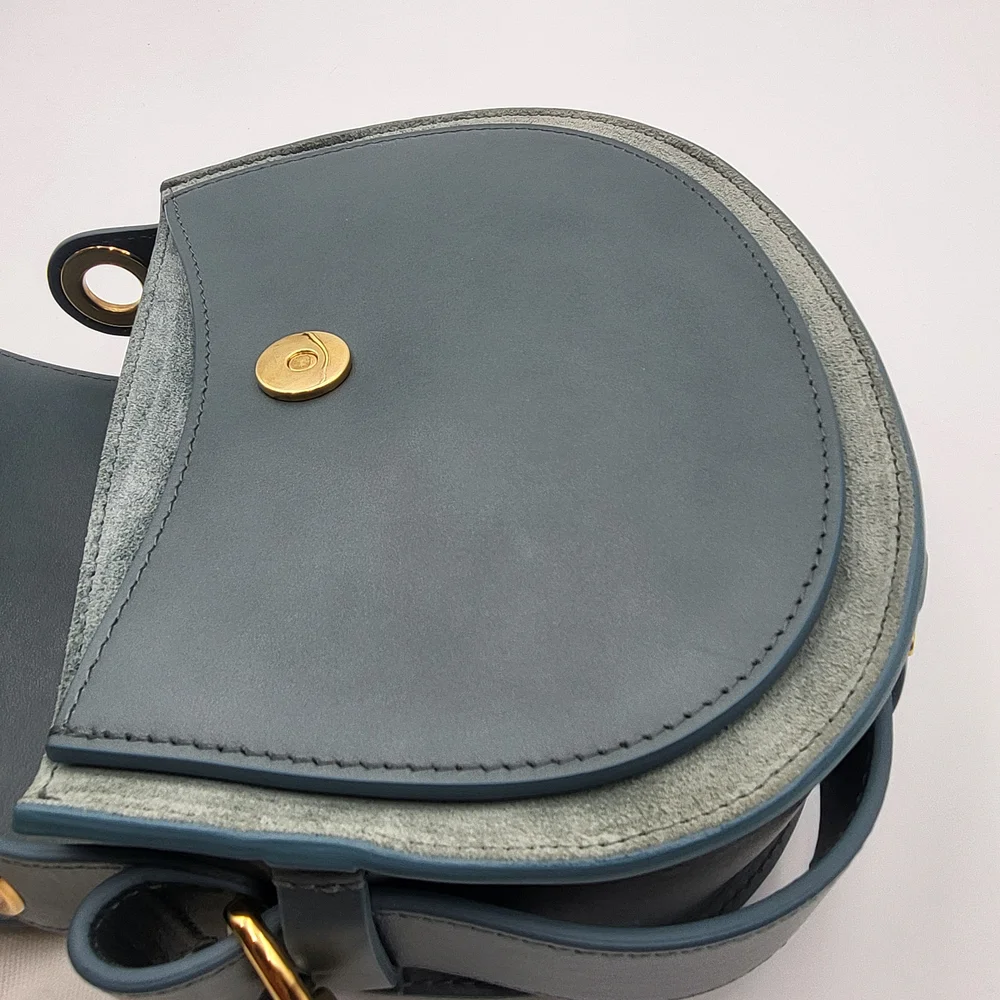 CHLOE Calfskin Small Tess Bag in Faded Blue, Authentic w/ COA. - Picture 13 of 16